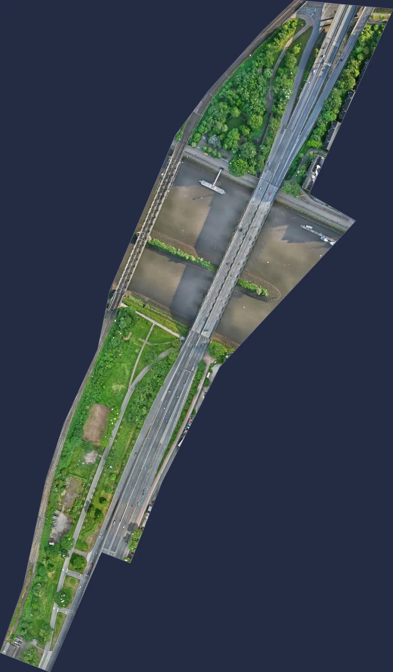 Orthophoto der Stephanibr&uuml;cke in Bremen aus Drohnen-Photogrammetrie und Laserscanning